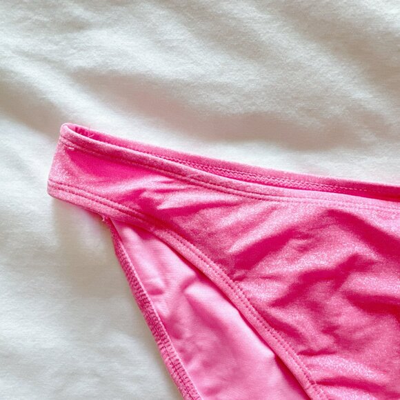 NoBo Pink Sparkle Bikini Bottoms NWT  pink womens XL swim - Picture 2 of 7